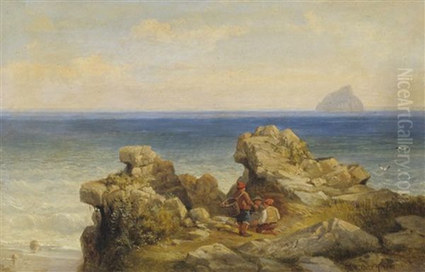 The Bass Rock Oil Painting by George Edwards Hering