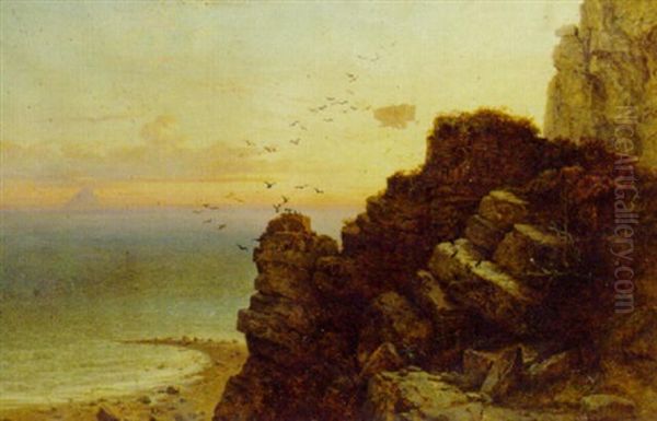 View Of Ailsa Craig Off The Ayreshire Coast by George Edwards Hering