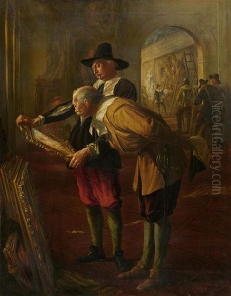 Kunstkritiker Oil Painting by Sir Hubert von Herkomer