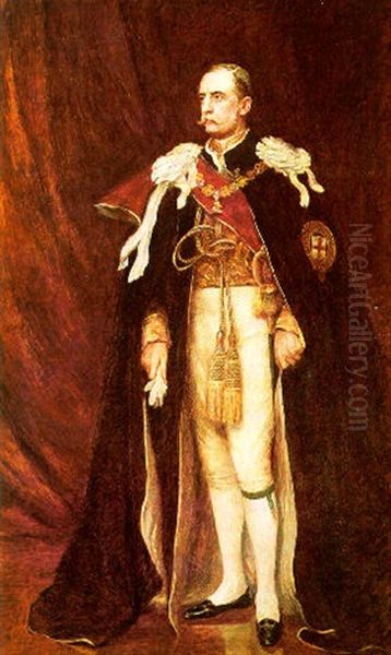 Sir John, 2nd Duke Of Abercorn Oil Painting by Sir Hubert von Herkomer