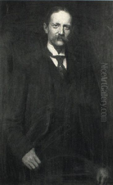 Portrait Of Louis Breitmeyer Oil Painting by Sir Hubert von Herkomer