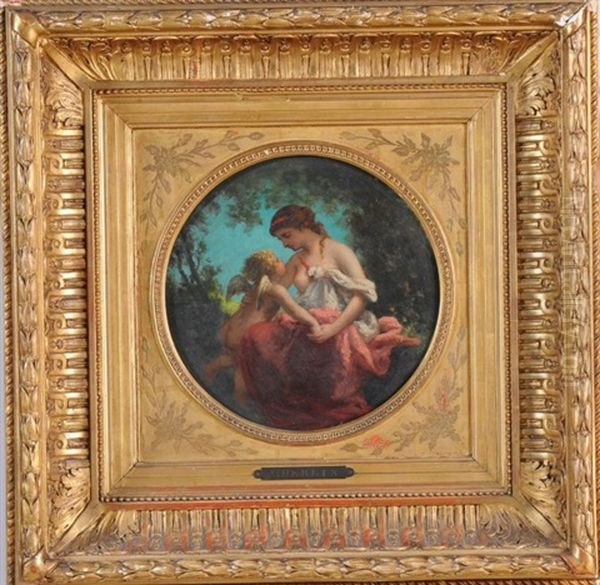 Venus Et L'amour Oil Painting by Auguste-Joseph Herlin