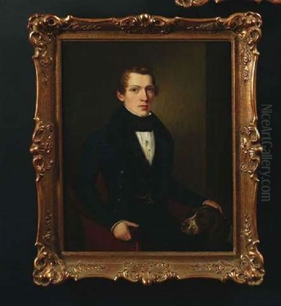 Portrat Der Gustav Dofour Oil Painting by Jakob (Johann) Hermann