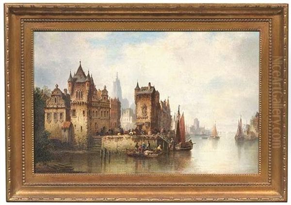 Parti Aus Dem Haag Oil Painting by Ludwig Hermann