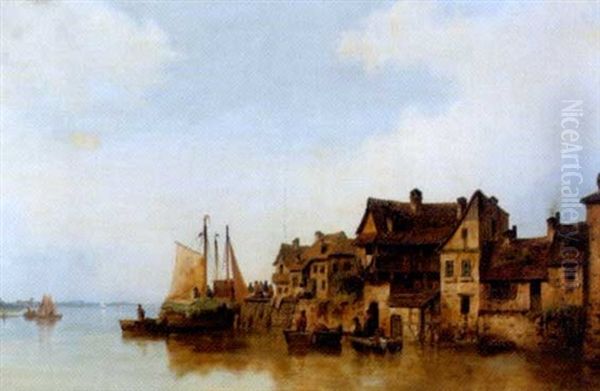 Partie Bei Rouen Oil Painting by Ludwig Hermann