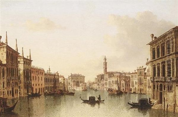 Partie In Venedig Oil Painting by Ludwig Hermann