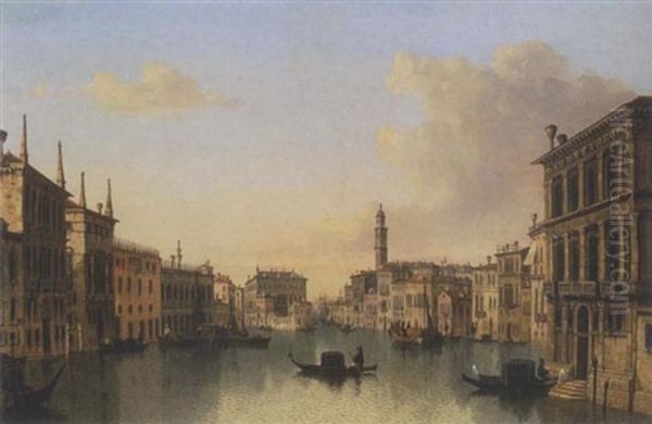 Kanal In Venedig Oil Painting by Ludwig Hermann