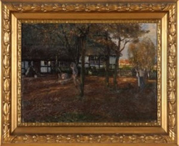 Heimkehrende Bauern Oil Painting by Heinrich Hermanns