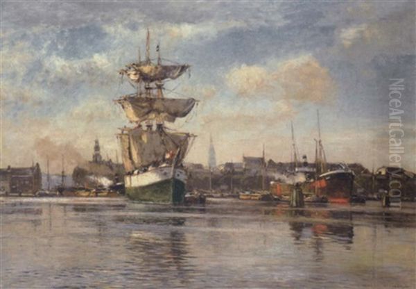 Hafen Von Amsterdam by Heinrich Hermanns