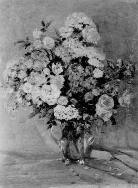 Blumenstilleben Oil Painting by Heinrich Hermanns