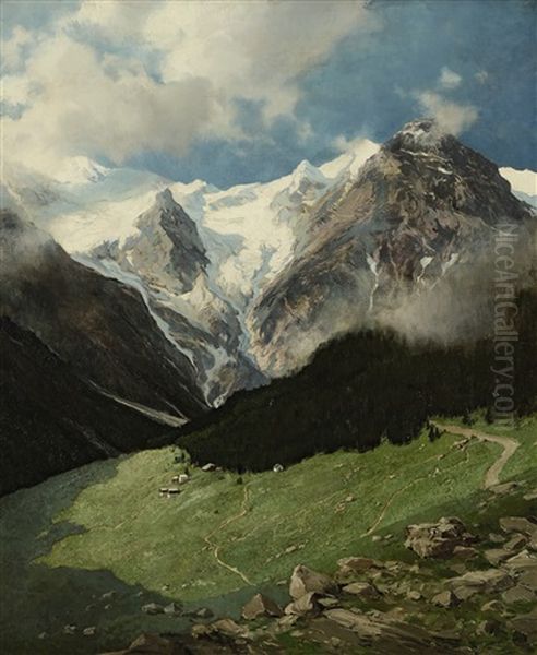 Trafoi-gletscher Oil Painting by Rudolf Hermanns