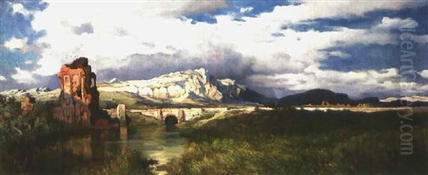 Campagna Romana Oil Painting by Rudolf Hermanns