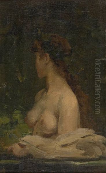 Bacchante Oil Painting by Charles Hermans