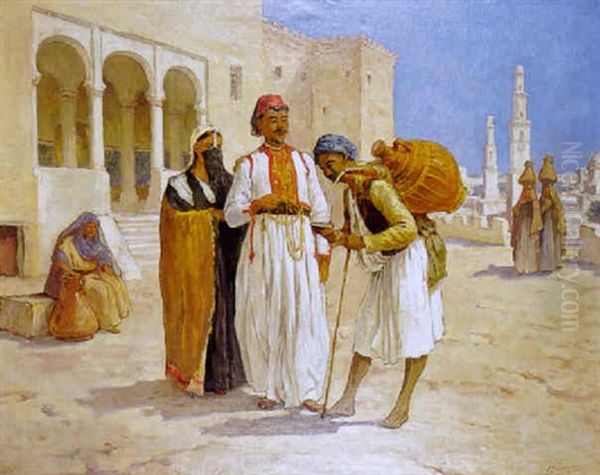 Aux Abords De La Grande Mosquee Oil Painting by Paul Hermanus