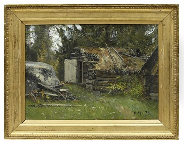 Kolarkoja I Sommarskog Oil Painting by Olof Hermelin