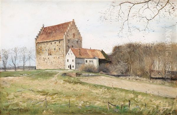 Glimmingehus Oil Painting by Olof Hermelin