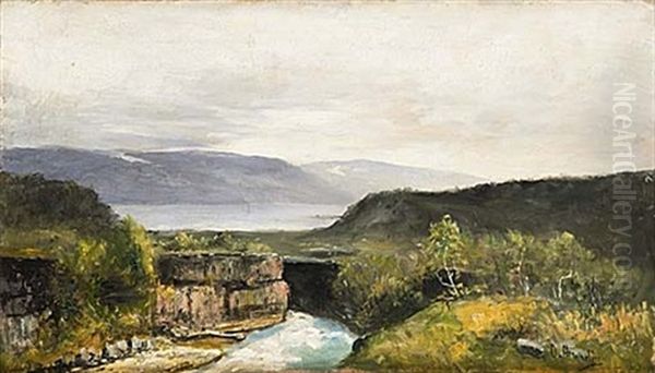 Fjallandskap Oil Painting by Olof Hermelin