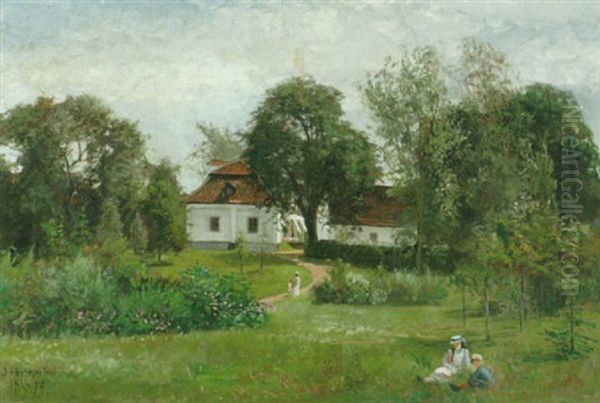 Asby Herrgard Oil Painting by Olof Hermelin