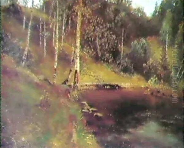 Landskap Vid Engelsberg Oil Painting by Olof Hermelin