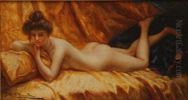 Reclining Nude Oil Painting by Daniel Hernandez Morillo