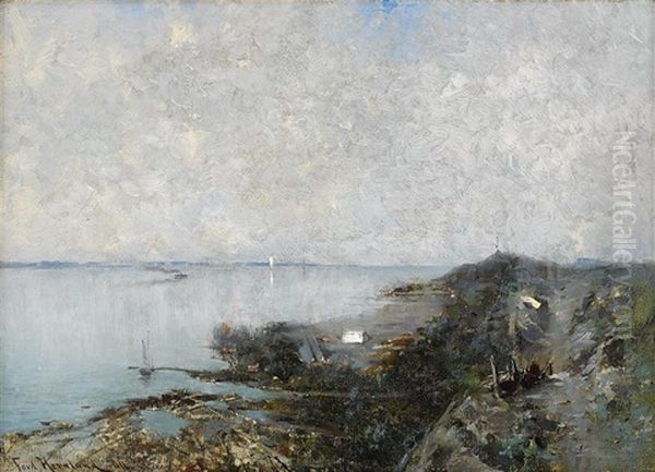 Vidstrackt Kust - Eller Insjolandskap Oil Painting by Ferdinand Hernlund