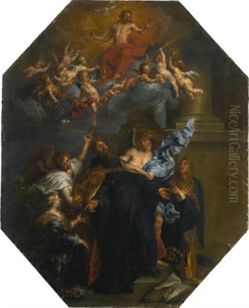 The Ecstasy Of Saint Augustine Oil Painting by Willem van Herp the Elder