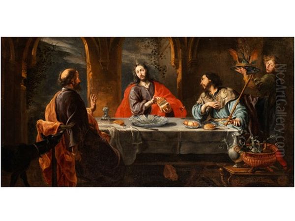 Das Emmausmahl Oil Painting by Willem van Herp the Elder