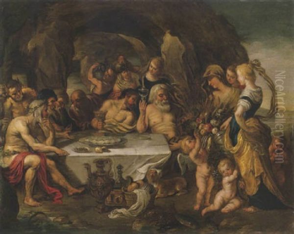 Gastmahl Des Neptun Oil Painting by Willem van Herp the Elder