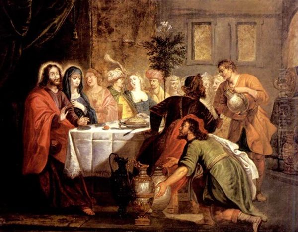 The Marriage At Cana Oil Painting by Willem van Herp the Elder