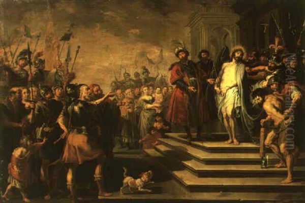 Christ Before Caiaphas Oil Painting by Willem van Herp the Elder