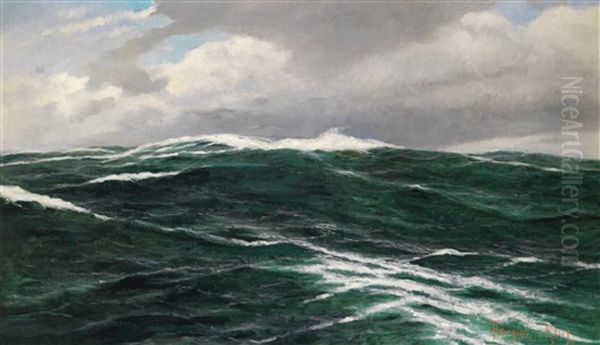 Marine Oil Painting by Franz Karl Herpel