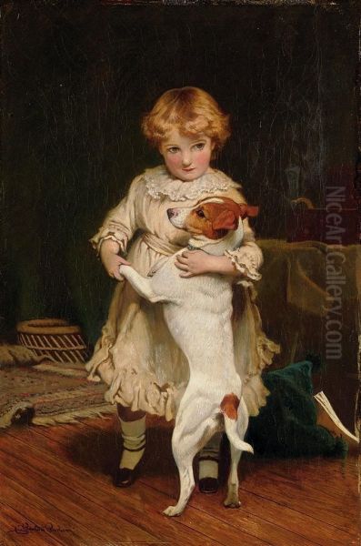 My First Partner Oil Painting by Charles Burton Barber