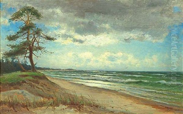 Ostseestrand Bei Konigsberg Oil Painting by Franz Karl Herpel