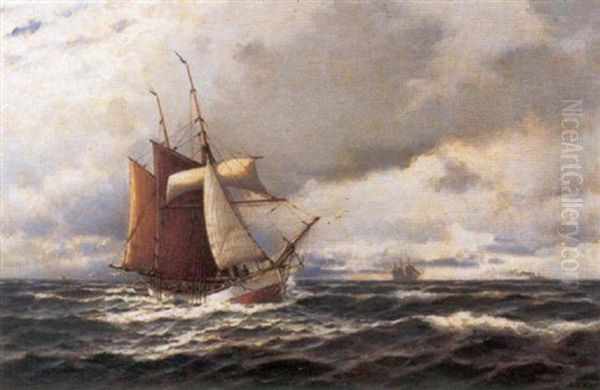 Untitled (marine) Oil Painting by Franz Karl Herpel