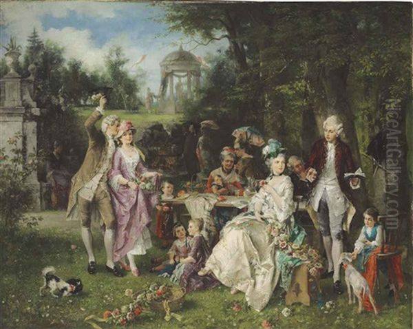 The Picnic Oil Painting by Carl Herpfer