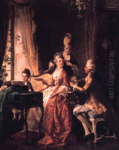 The Recital Oil Painting by Carl Herpfer