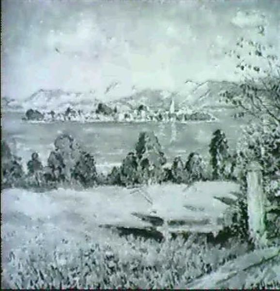 Blick Auf Die Fraueninsel Im Chiemsee by Fritz Herpfer