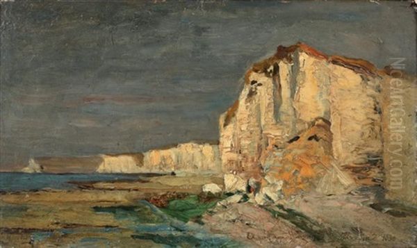 Falaises De Yport Oil Painting by Leon Pierre Herpin