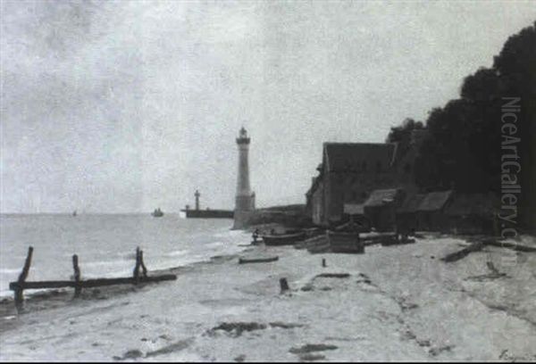 Brittany Coast Oil Painting by Leon Pierre Herpin