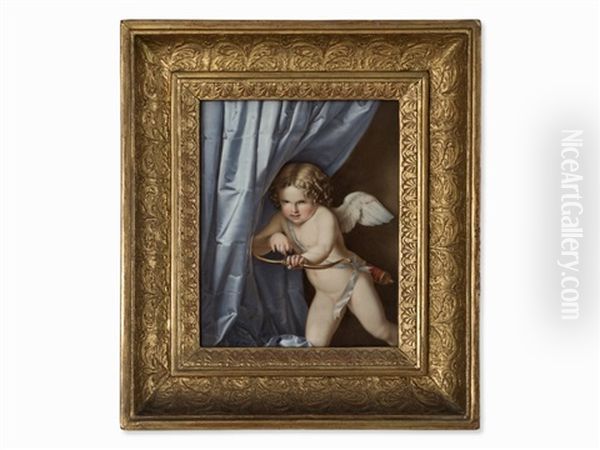 Cupid With Arch by Claudius Herr