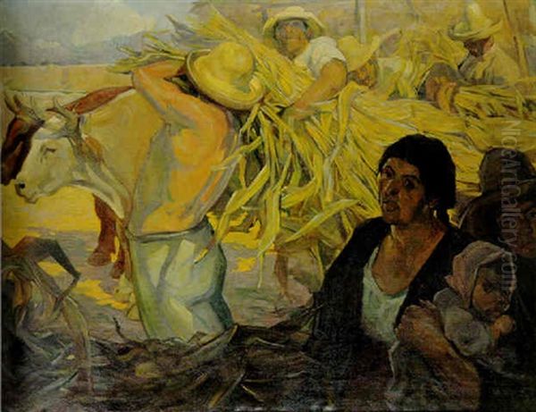 Campesino Oil Painting by Saturnino Herran