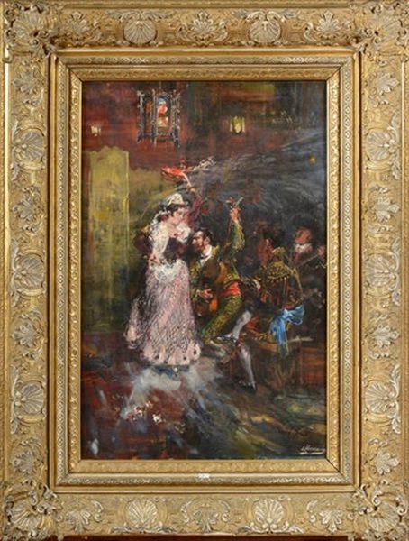 Danse Espagnole Oil Painting by Lievin Herremans