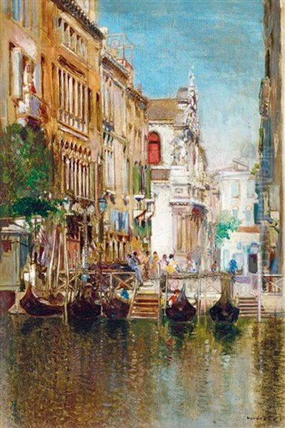 Venice Scene Oil Painting by Cesar Herrer