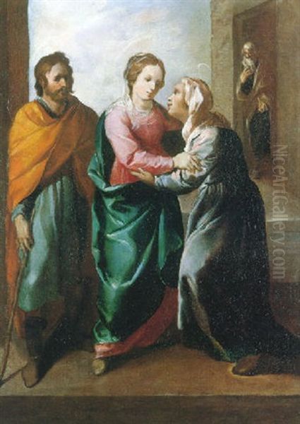 La Visitacion Oil Painting by Francisco Herrera The Elder