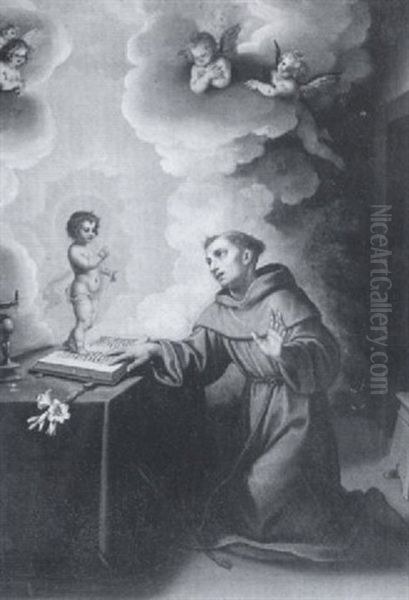 The Vision Of St. Anthony Of Padua by Francisco (El Mozzo) Herrera the Younger