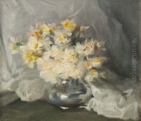 Jarron Con Narcisos Oil Painting by Carlos Maria Herrera