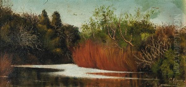 Arroyo Oil Painting by Carlos Maria Herrera