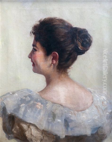 Joven De Perfil Oil Painting by Carlos Maria Herrera