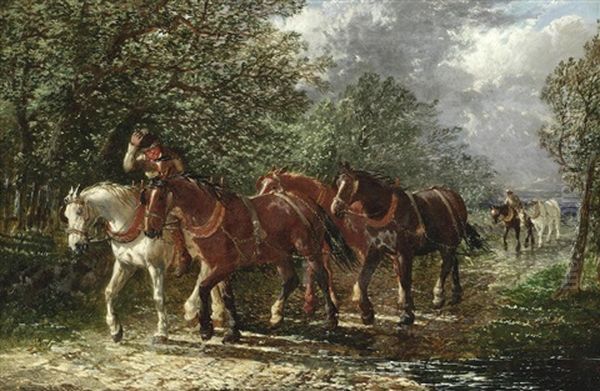 Homeward Bound Oil Painting by John Frederick Herring the Younger