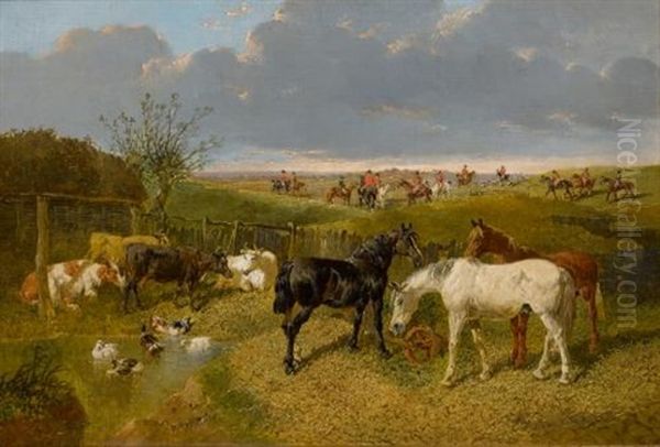 The Passing Hunt Oil Painting by John Frederick Herring the Younger